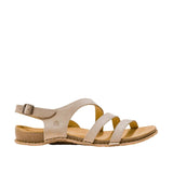 El Naturalista Piedra Embellished Leather Block Sandals with Buckle