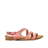 El Naturalista Loto Embellished Leather Block Sandals with Buckle