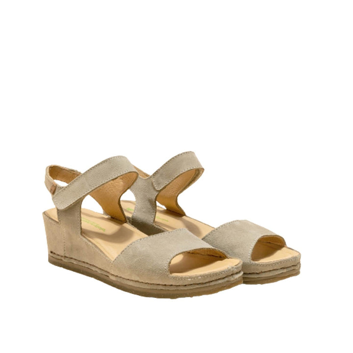 El Naturalista Piedra Embellished Leather Block Sandals with Buckle