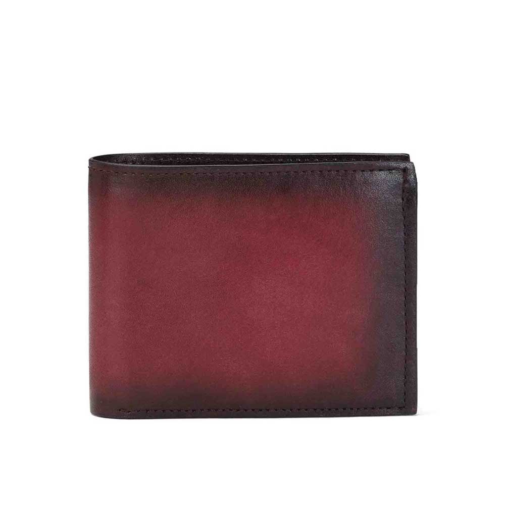 Red Italian Leather Men's Wallet Set