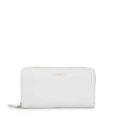 Favore White Leather Purse Clutche