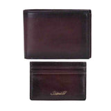 Dark Brown Leather Men's Wallet Set