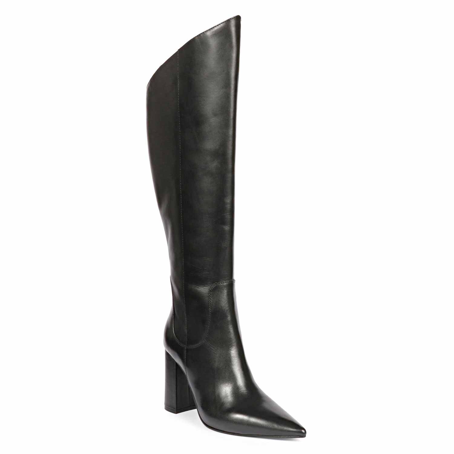 Pointed Knee High Stiletto Heeled Boots | Boohoo UK