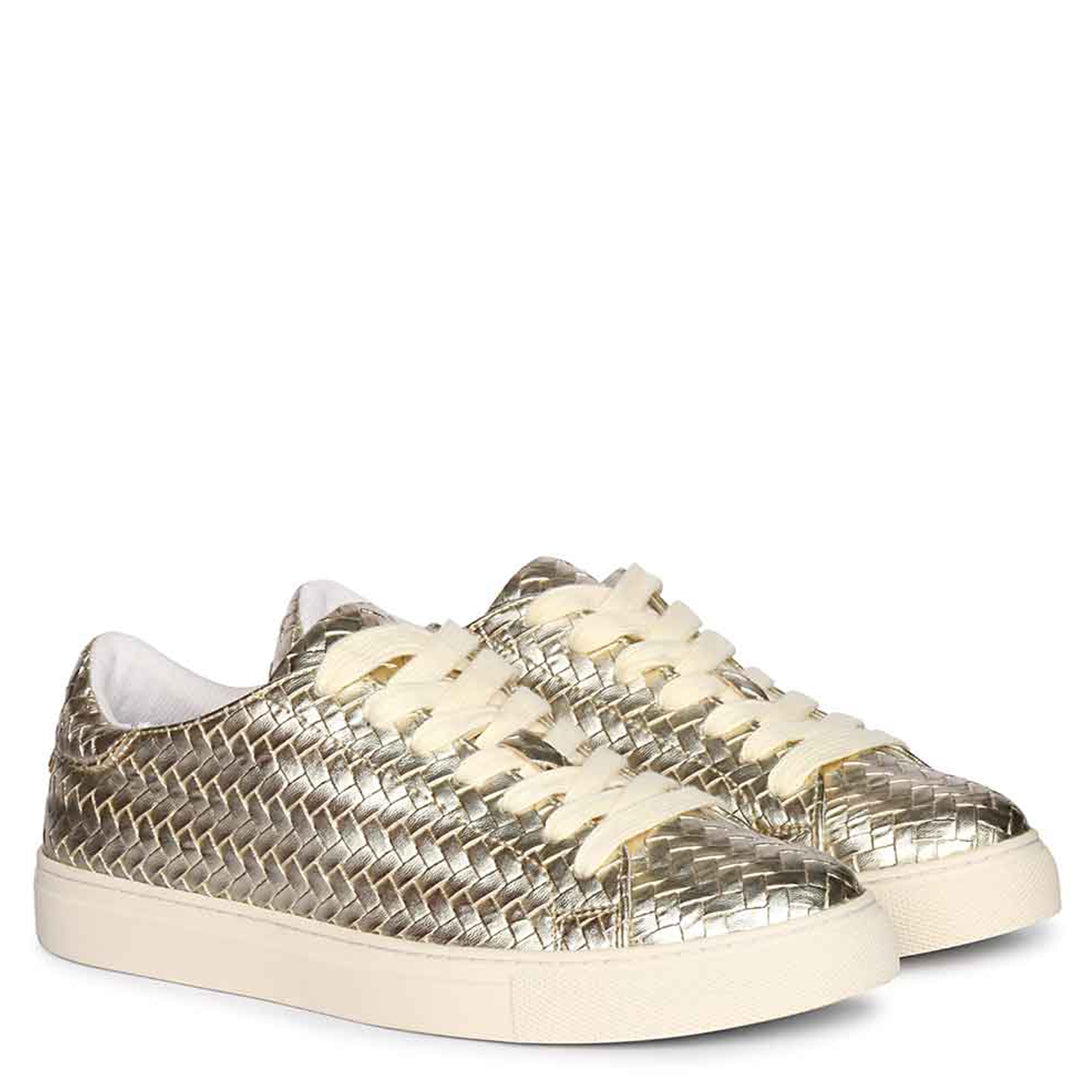 ViviBlu Gold Leather Sneakers