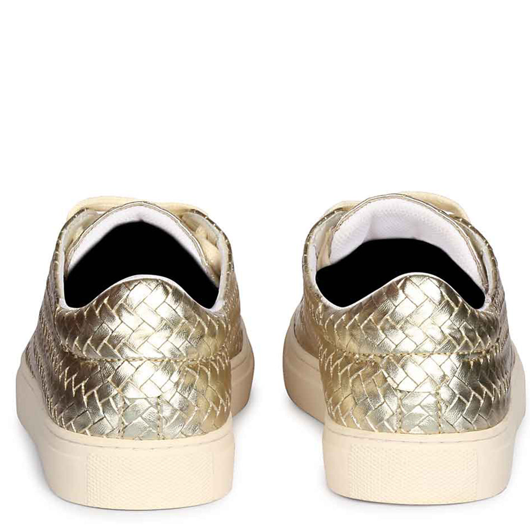 ViviBlu Gold Leather Sneakers