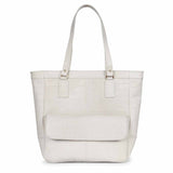 Favore Women Ivory Leather Structured Shoulder Bag