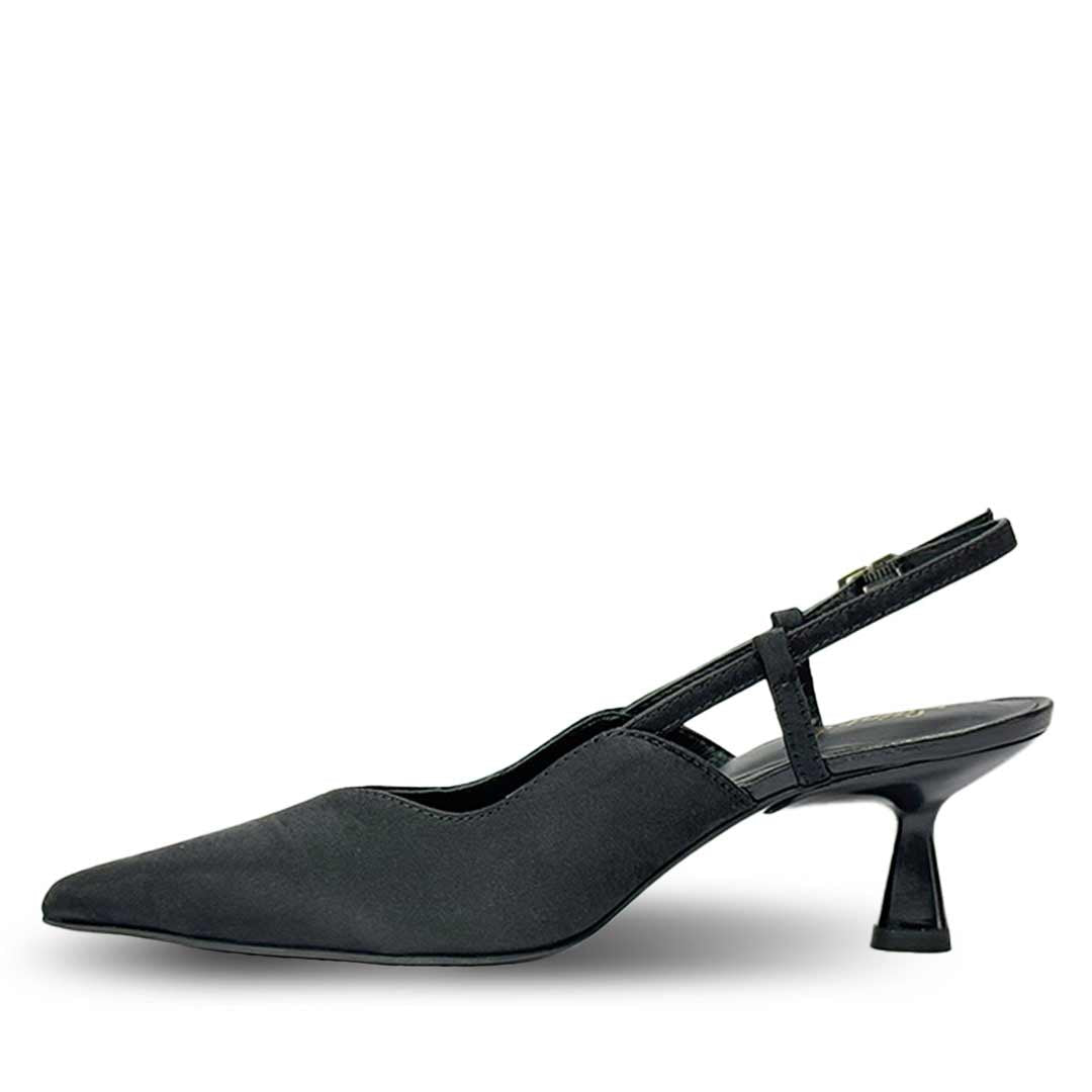 Saint Romy Black Leather Pumps