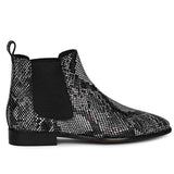 Saint Rory Black Snake Print Leather Chelsea boot