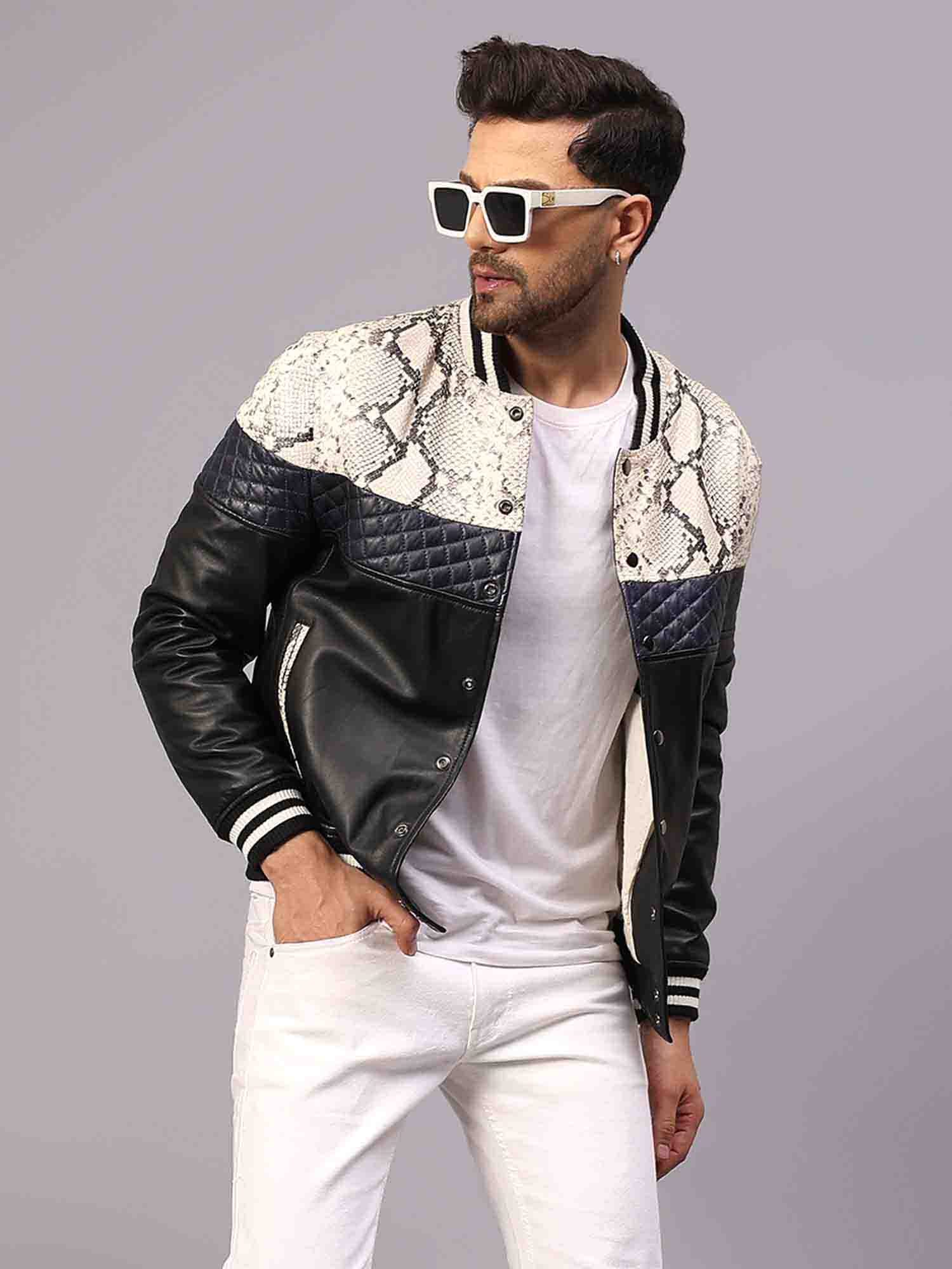Men Black Leather Jackets - Buy Men Black Leather Jackets online in India
