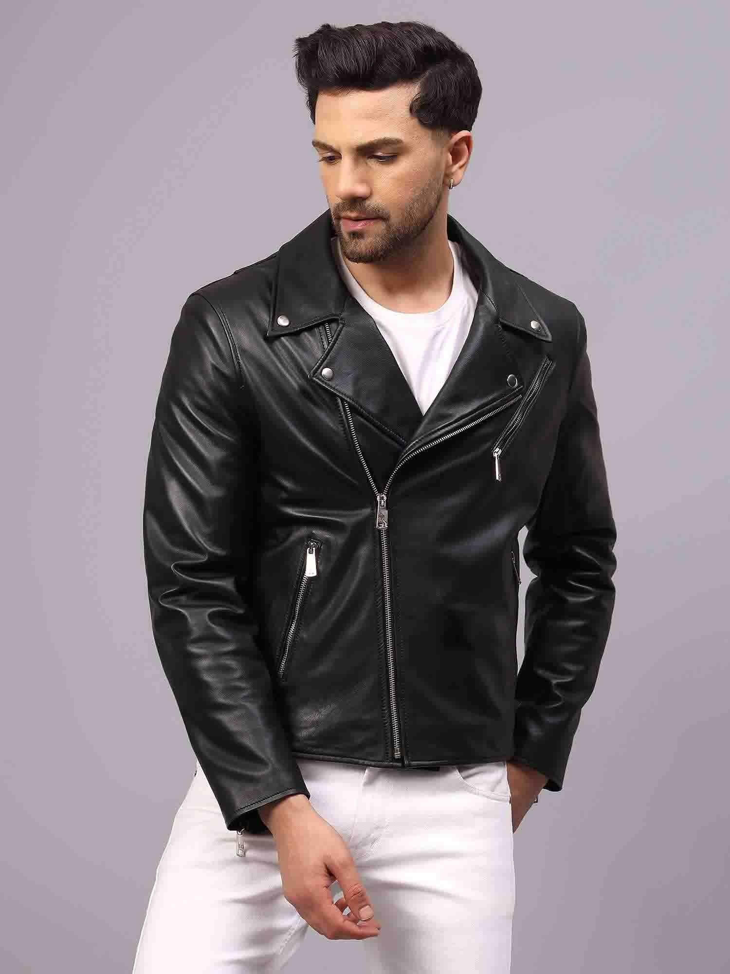 Kanye West Biker Jacket | Asymmetrical Zipper Black Leather Jacket - Jacket  Makers