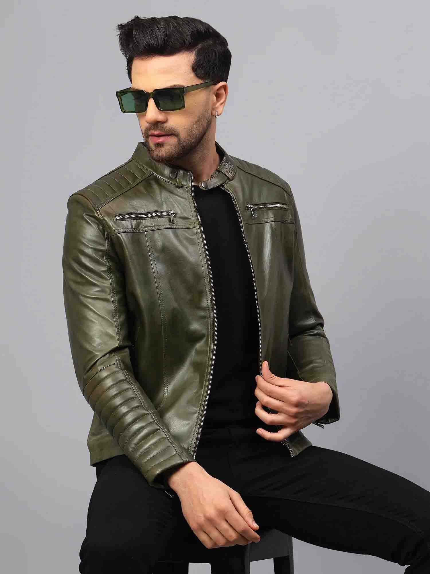 Cool Jackets | Green jacket men, Leather jacket outfit men, Hoodie outfit  men