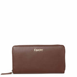 Favore Brown Leather Purse Clutches