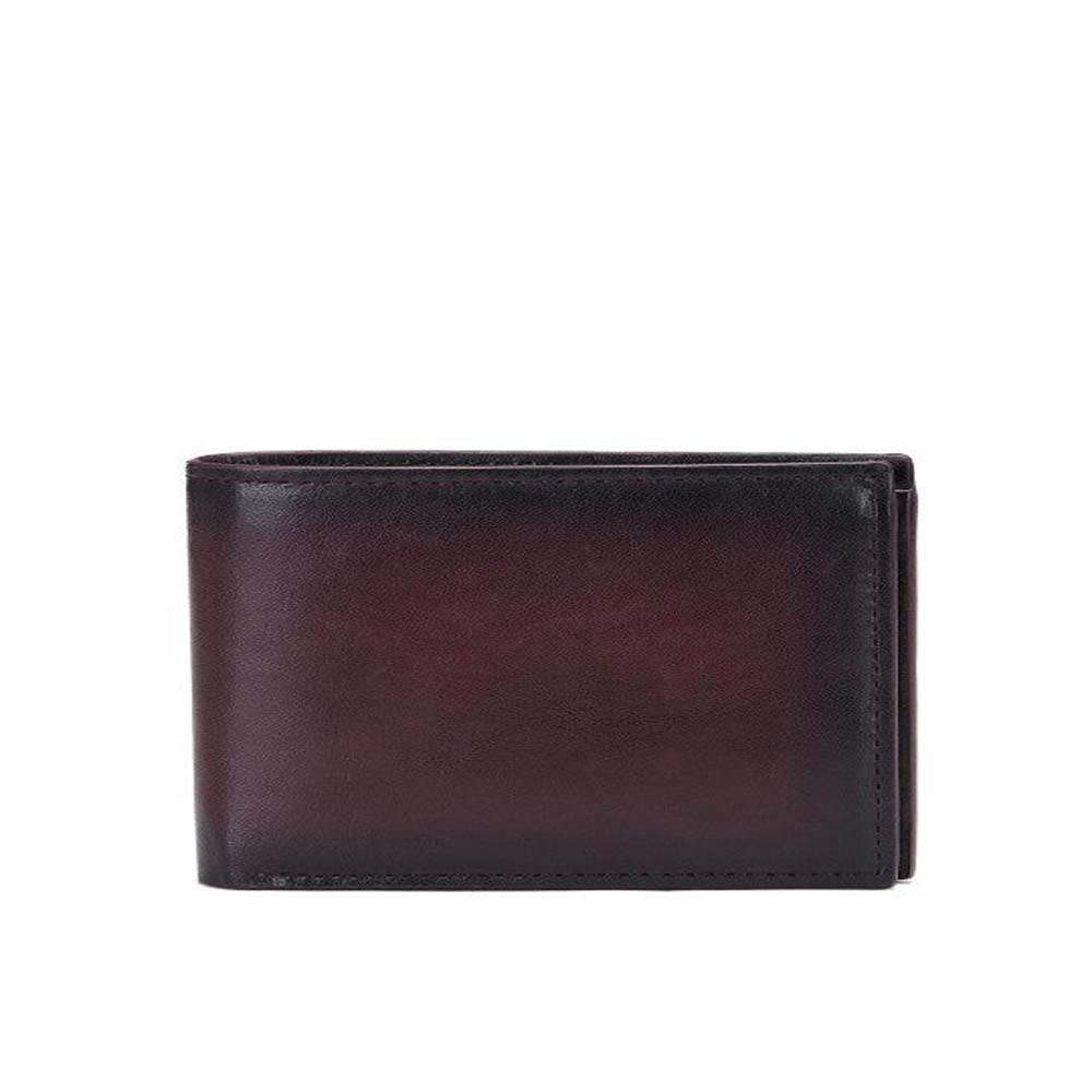 Dark Brown Leather Men's Wallet Set