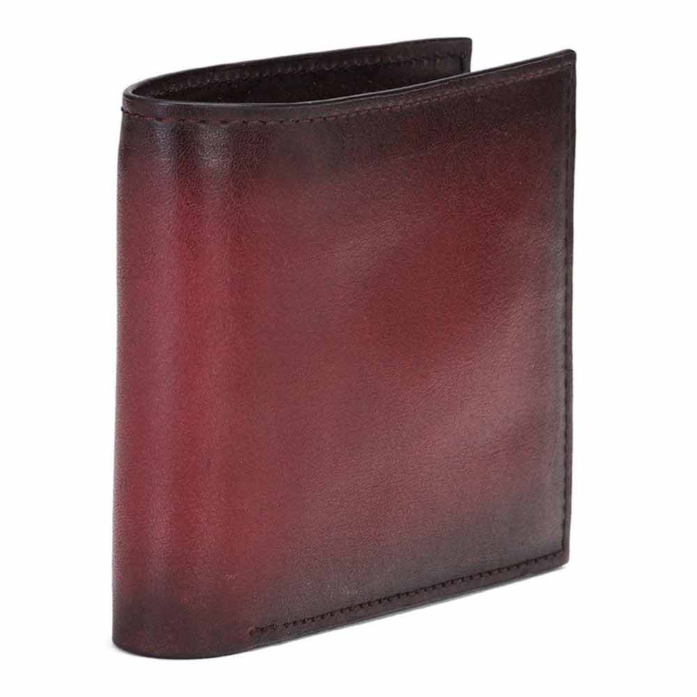 Red Italian Leather Men's Wallet Set