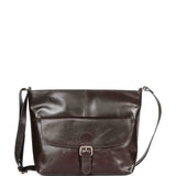 Favore Dark Brown Women Leather Structured Sling Bag