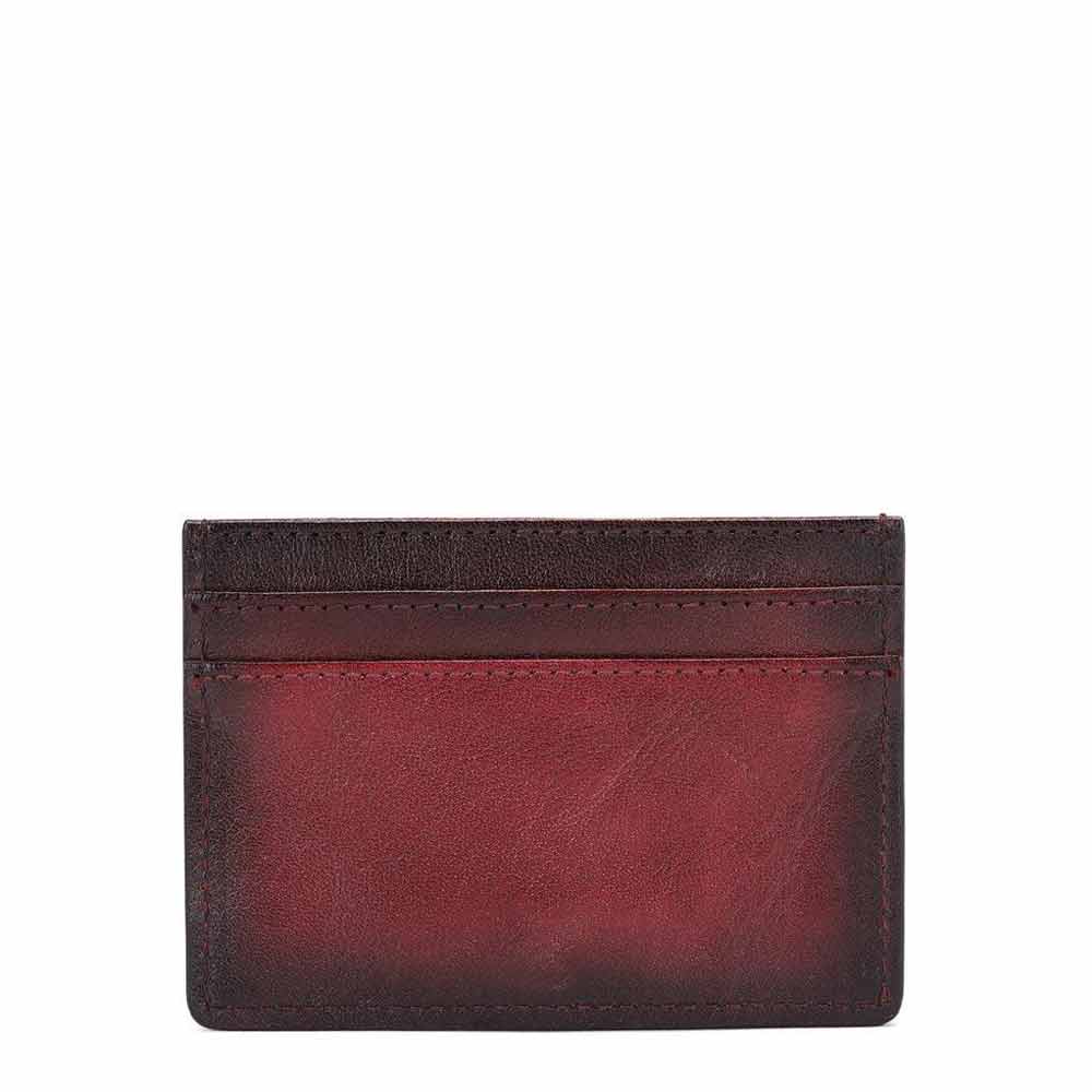 Red Italian Leather Men's Wallet Set