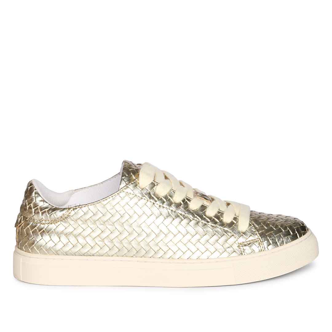 ViviBlu Gold Leather Sneakers