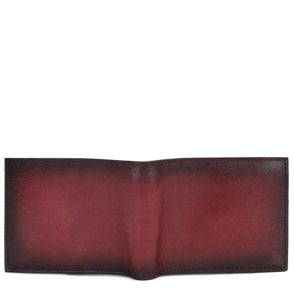 Red Italian Leather Men's Wallet Set