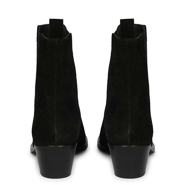 Saint Accorda Black Suede Leather Ankle Boots