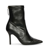 Saint Estrella Studded Stretch Napa Leather Stiletto Ankle Boots