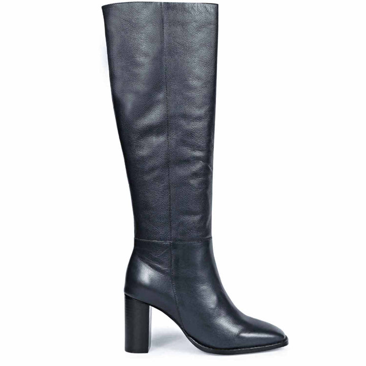 Saint Lia Blue Leather Knee High Slouch Boots