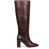 Saint Lia Brown Leather Knee High Slouch Boots