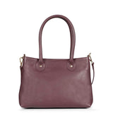 Favore Womens Burgundy Leather Structured Handheld Bag