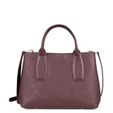 Favore Womens Burgundy Leather Structured Handheld Bag