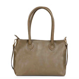 Favore Womens Brown Leather Structured Handheld Bag