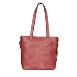 Favore Peach Leather Satchel Bags