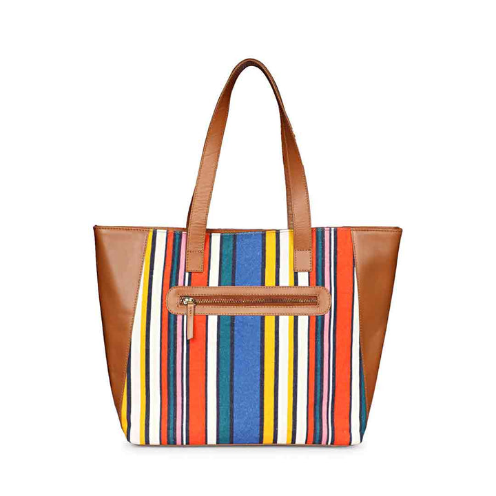 Favore Multi Brown Leather Shopper Tote Bag