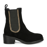 Alice Black Leather High Ankle Boots