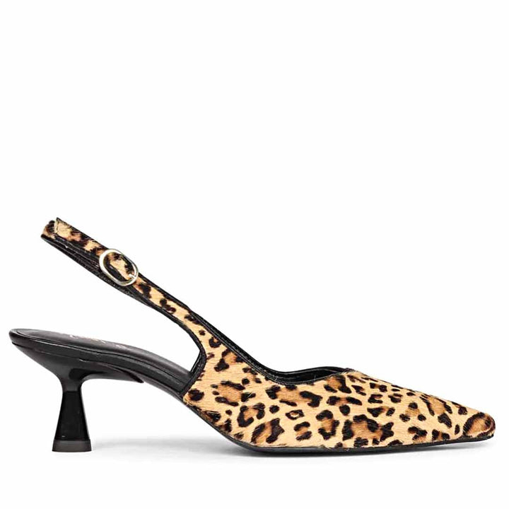 Saint Jeanne Leo Print Leather Pumps