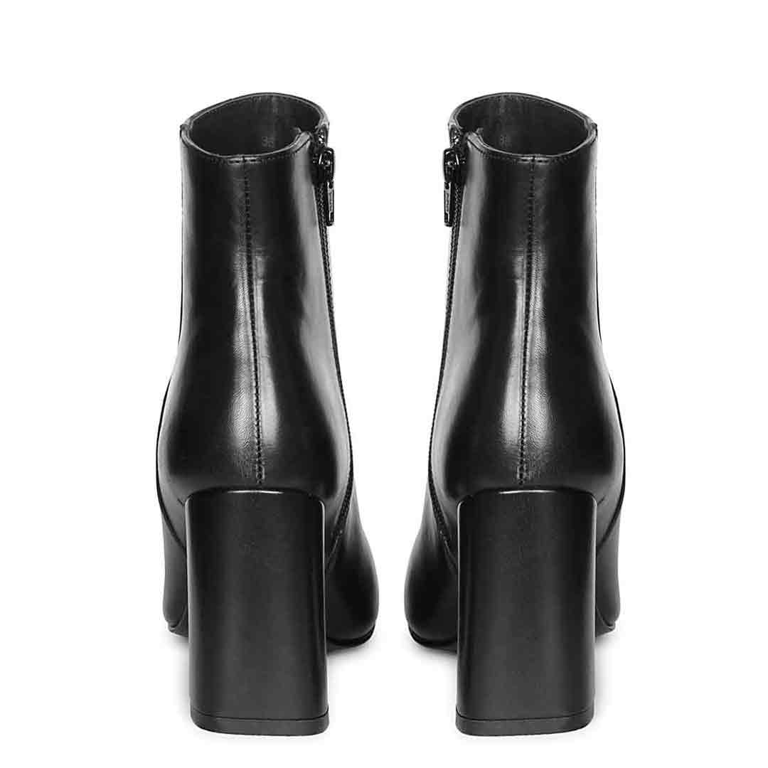 Saint Alexa Black Leather Ankle Boots