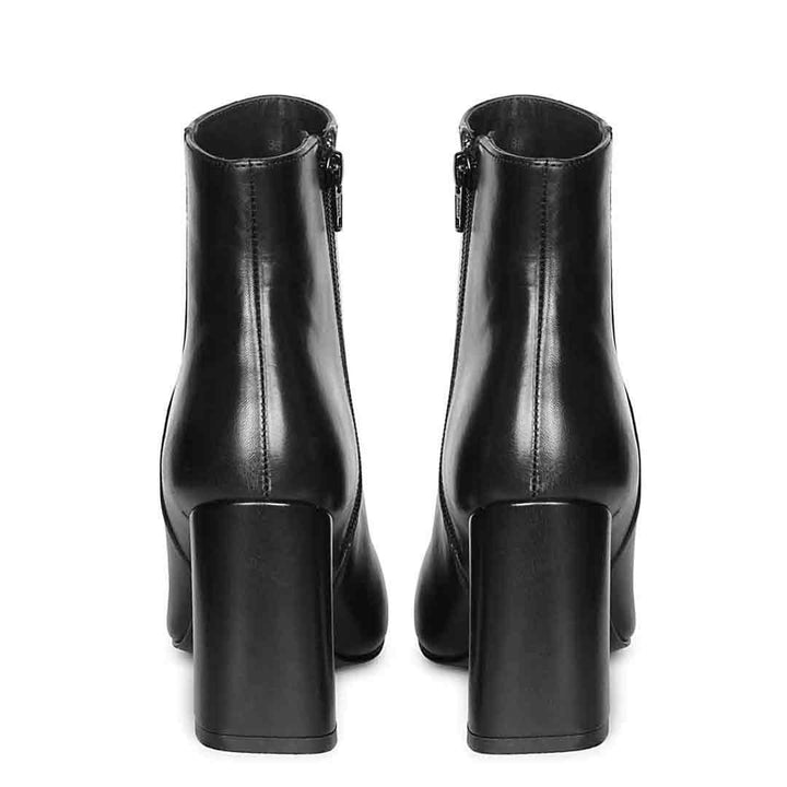 Saint Alexa Black Leather Ankle Boots