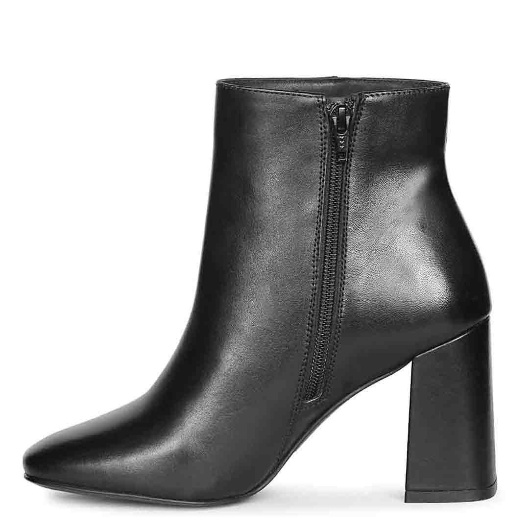 Saint Alexa Black Leather Ankle Boots