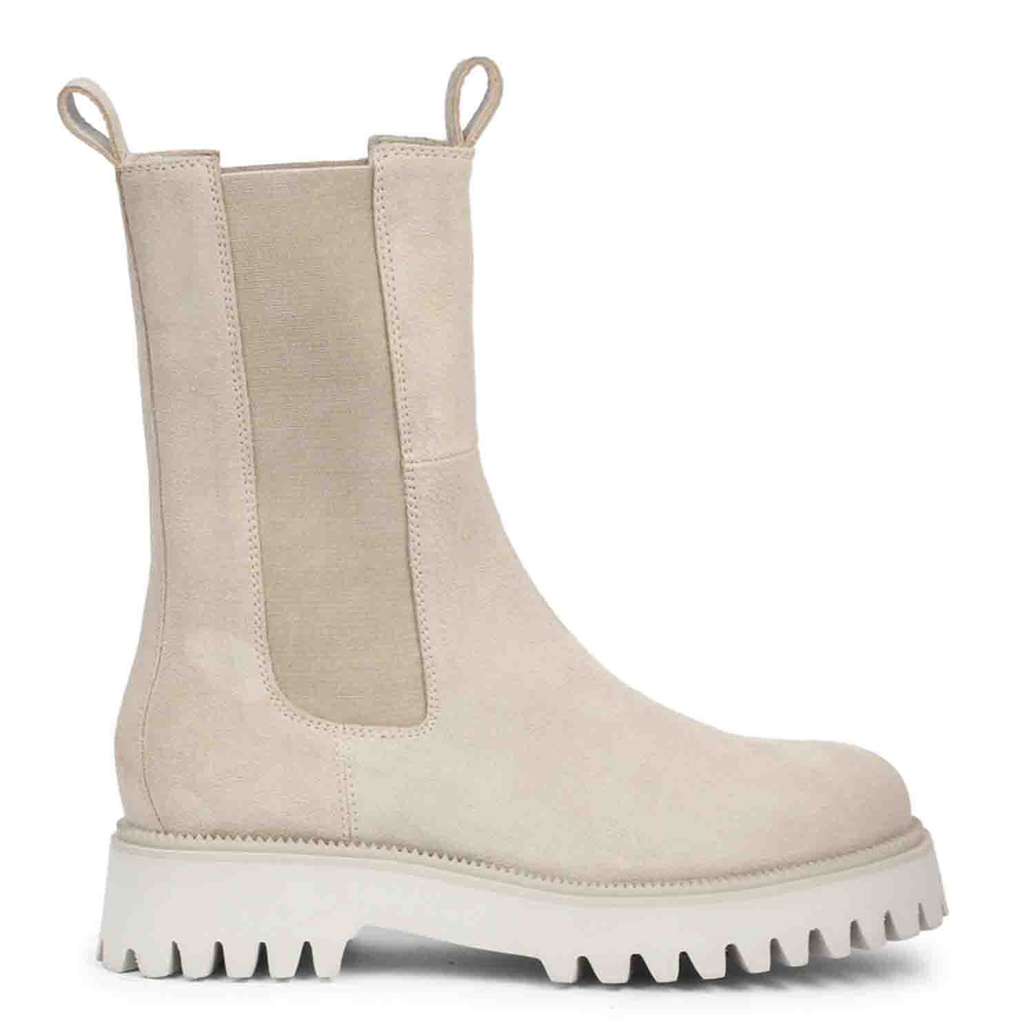 Ivory 2024 suede boots