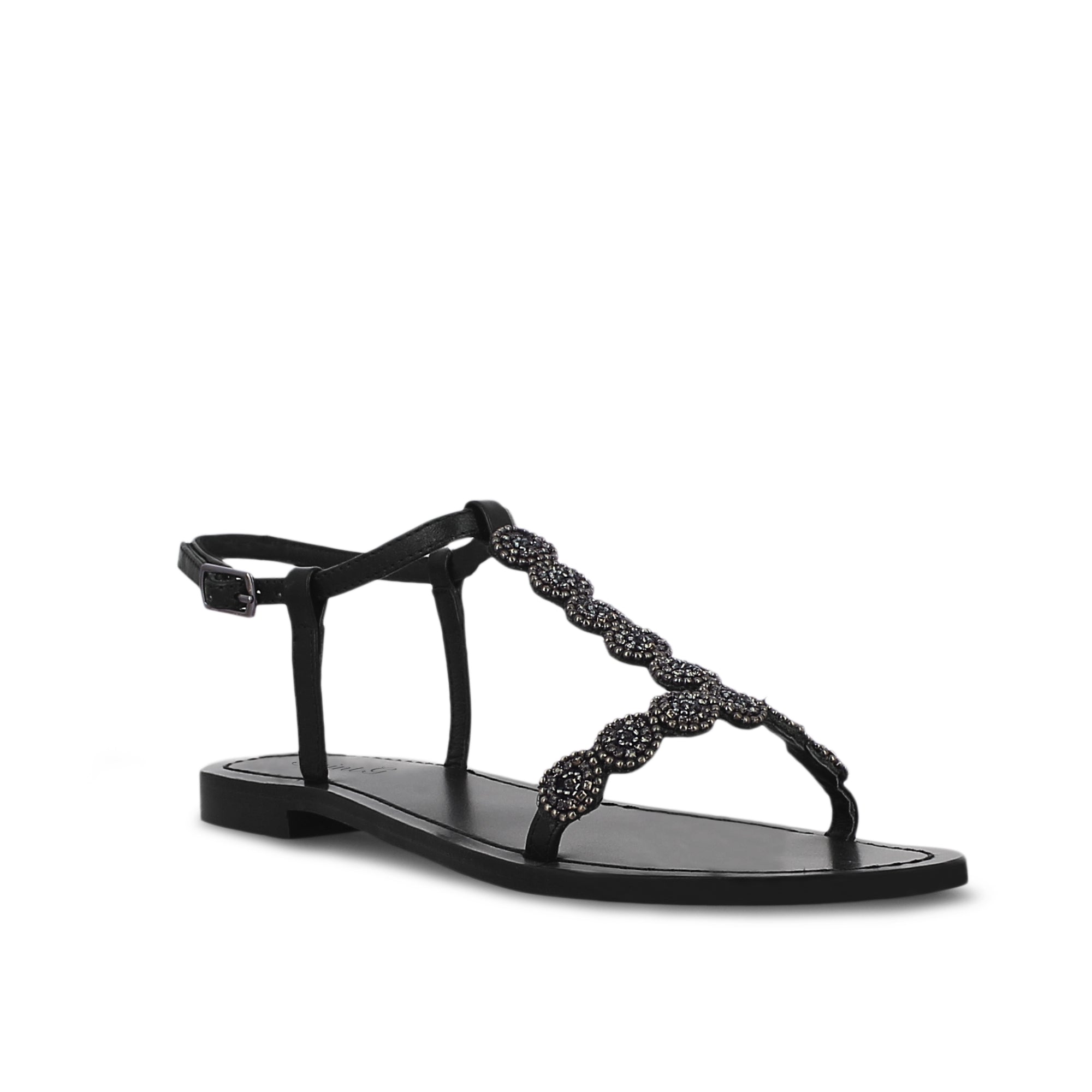 Buy Black Flat Sandals for Women by STEVE MADDEN Online | Ajio.com