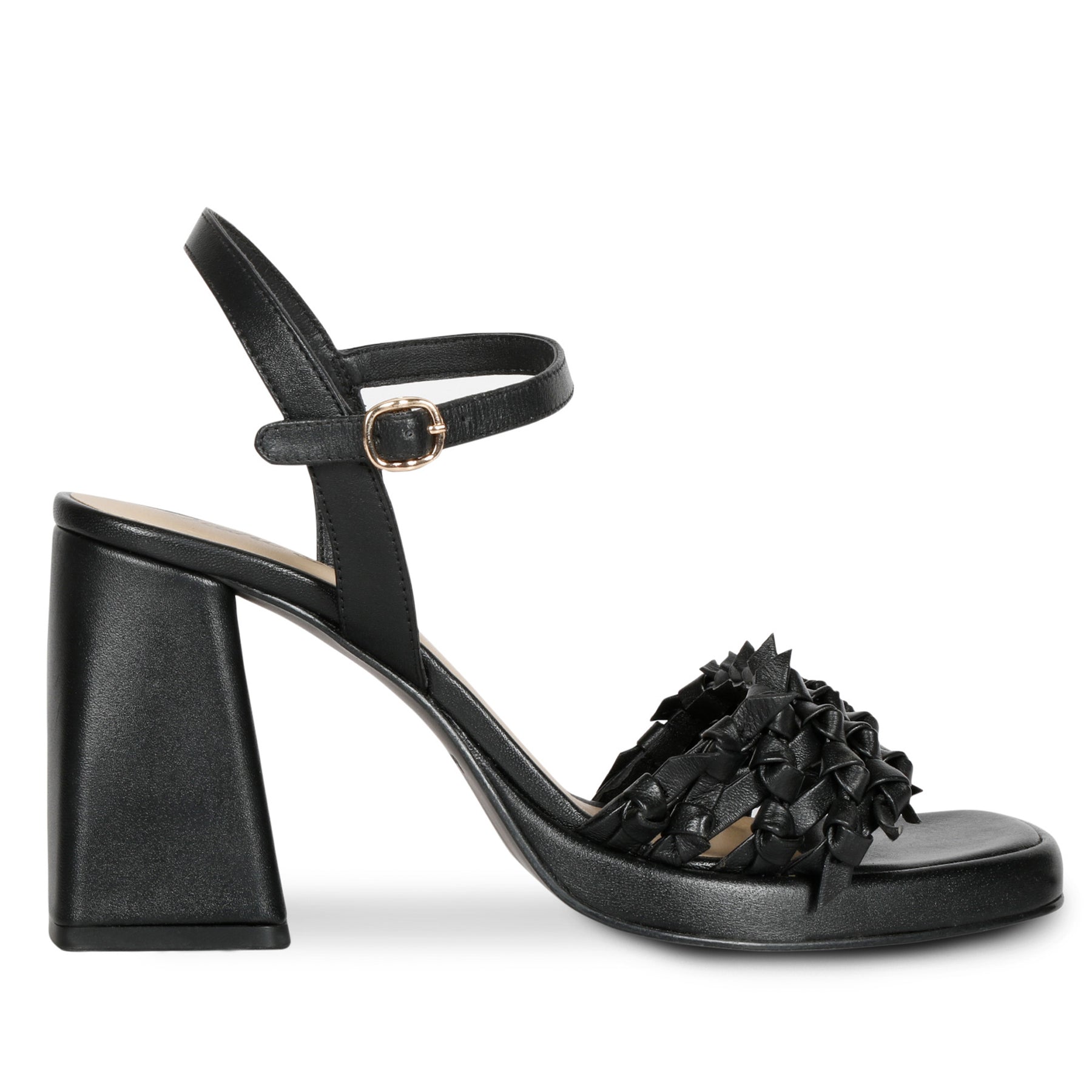 Buy Stylestry Womens & Girls Black Block Heels Solid Sandals