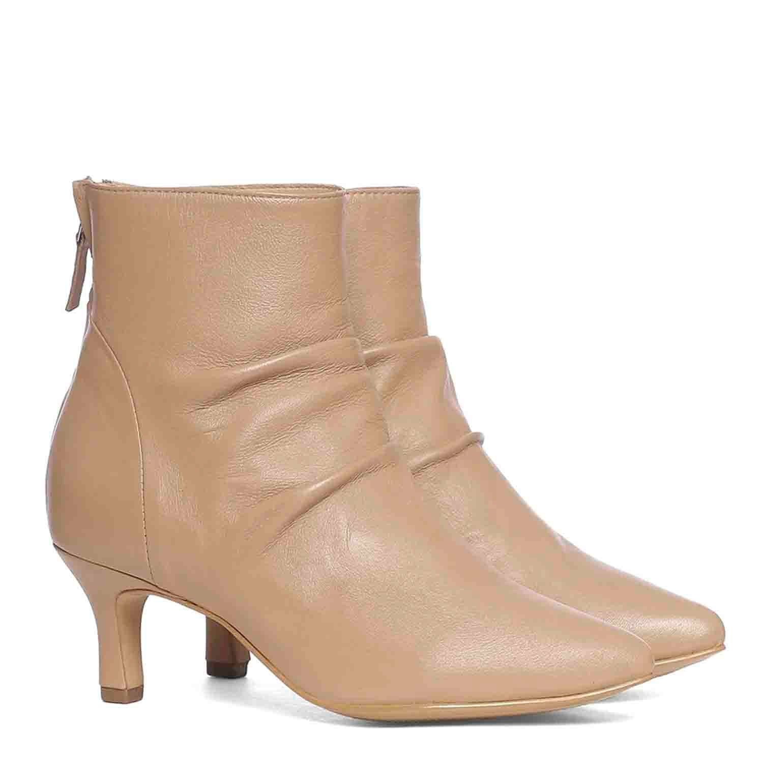 Saint Lovina Nude Leather Heel Ankle Boots SaintG India