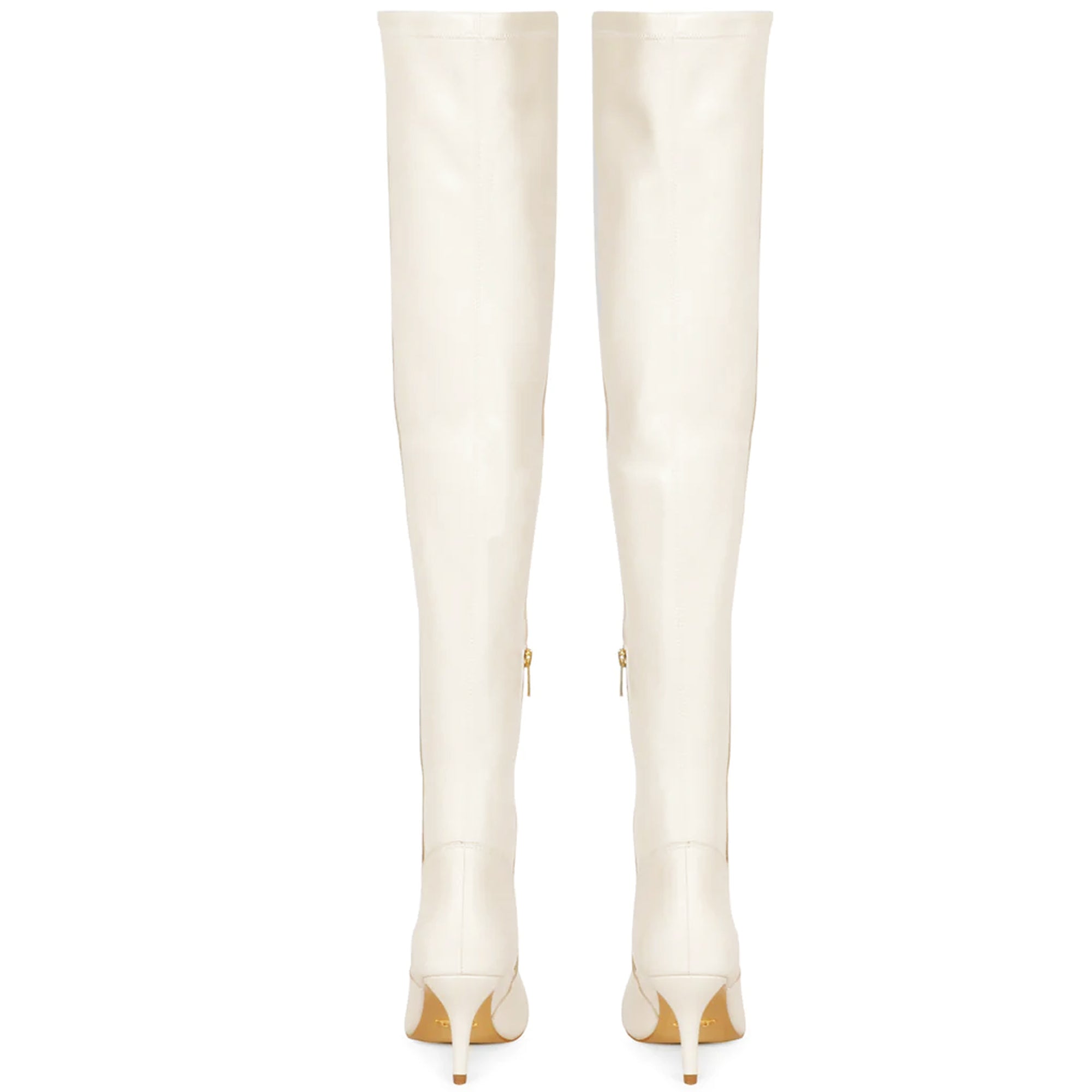 Off white thigh high boots hotsell