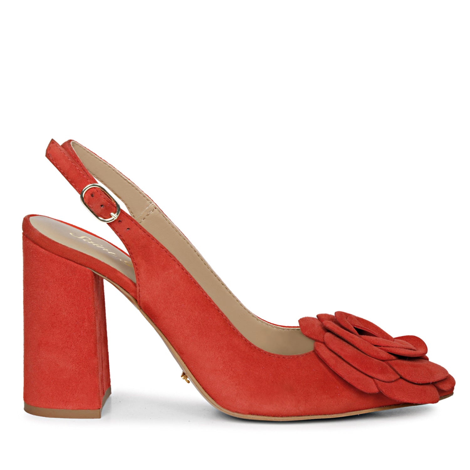 Red 2025 block sandals