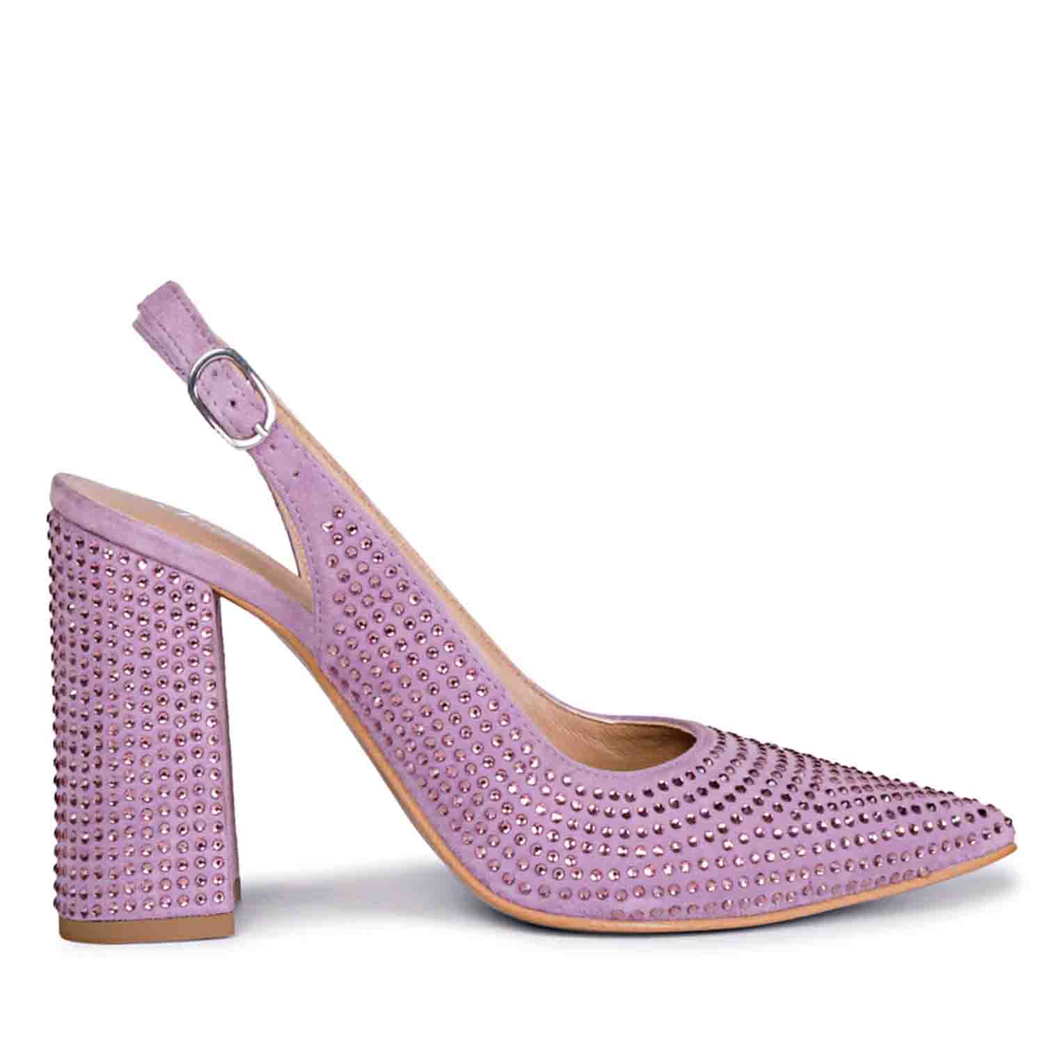 Block heel sandals Color lavender - SINSAY - 8800W-04X