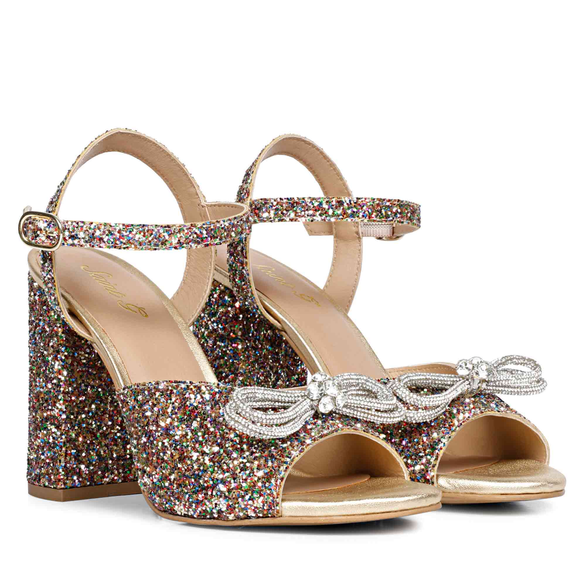 Pink Glitter Heel Shoes Woman | Women's Silver Heel Weddings - 2023 Luxury  Wedding - Aliexpress