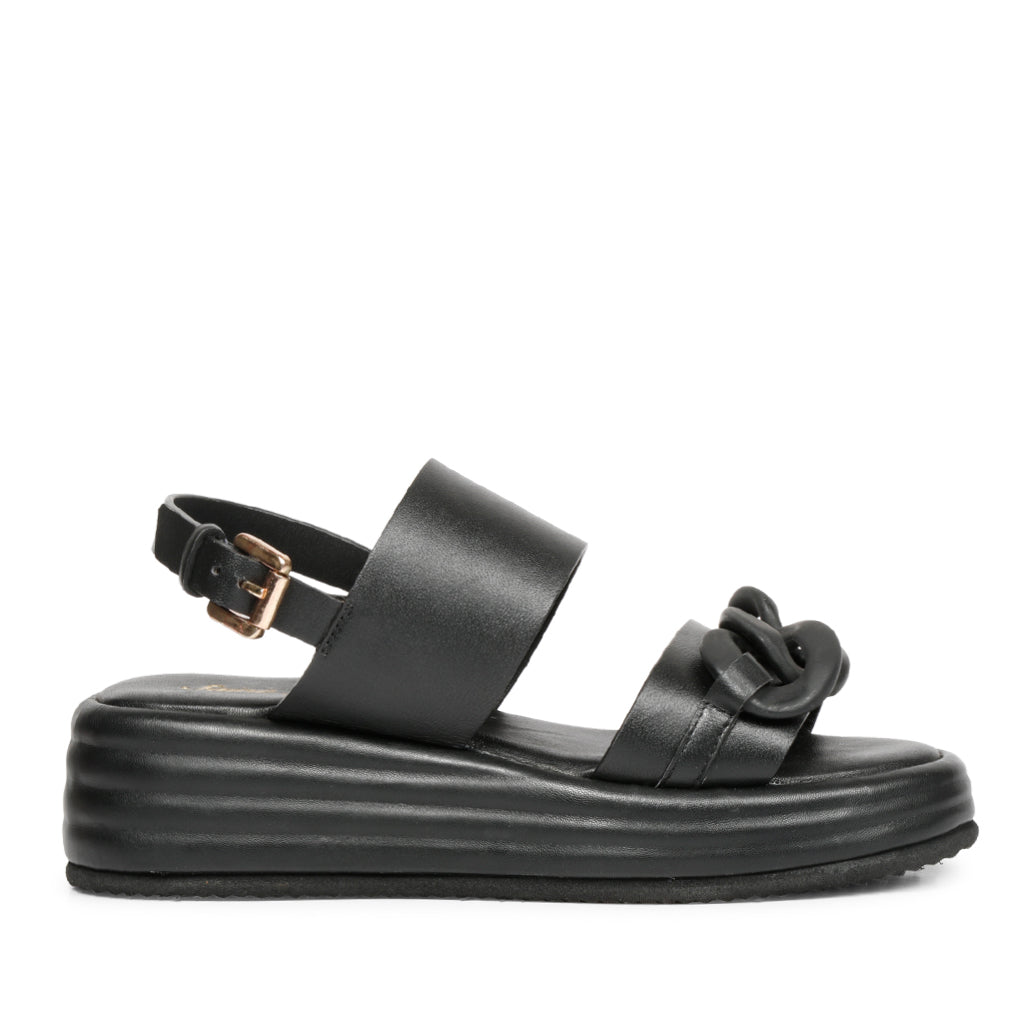 Steve Madden Womens Salita Leather Slip-On Flatform Sandals - Walmart.com