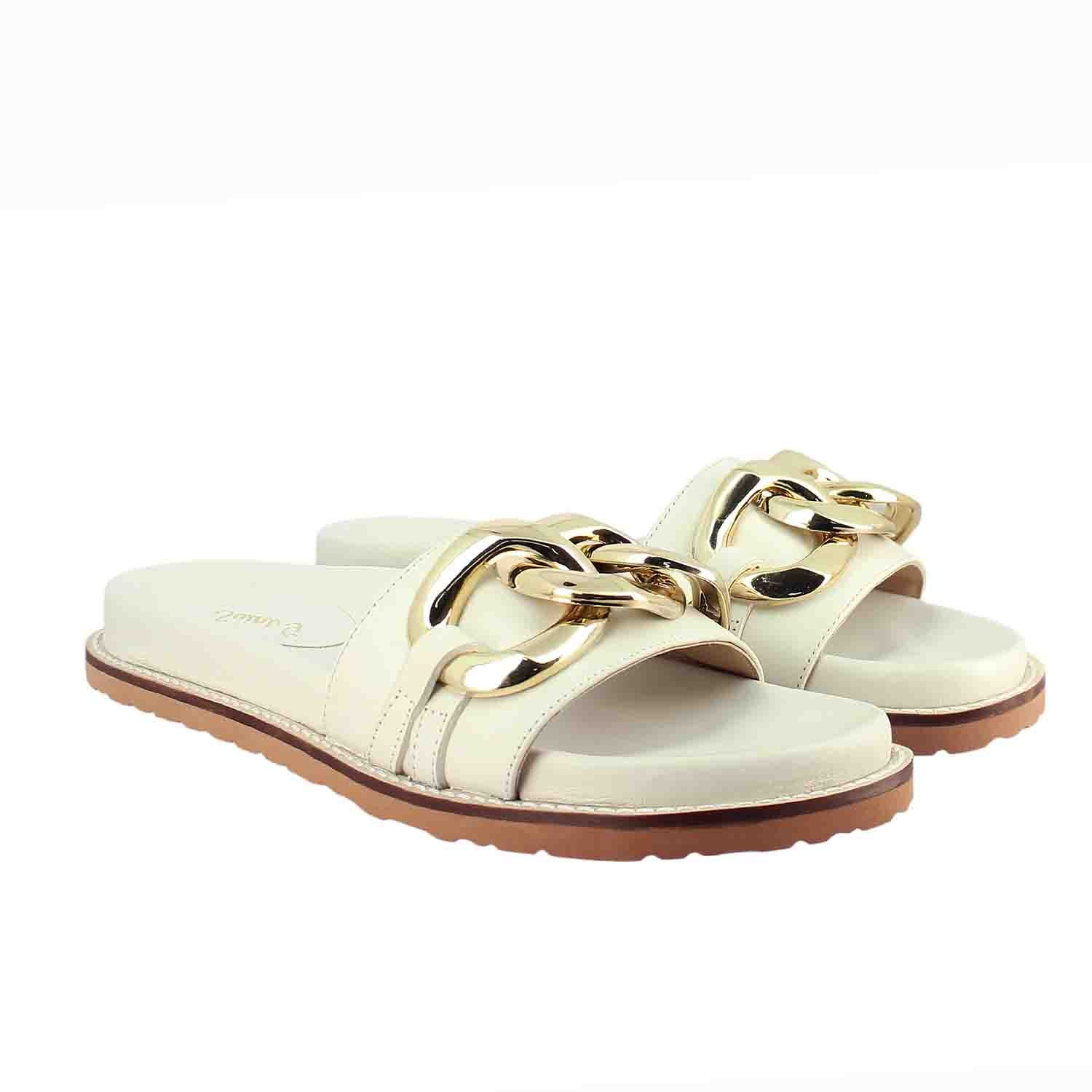 Gc Shoes Jojo White 8.5 Double Band Slide Platform Sandals : Target