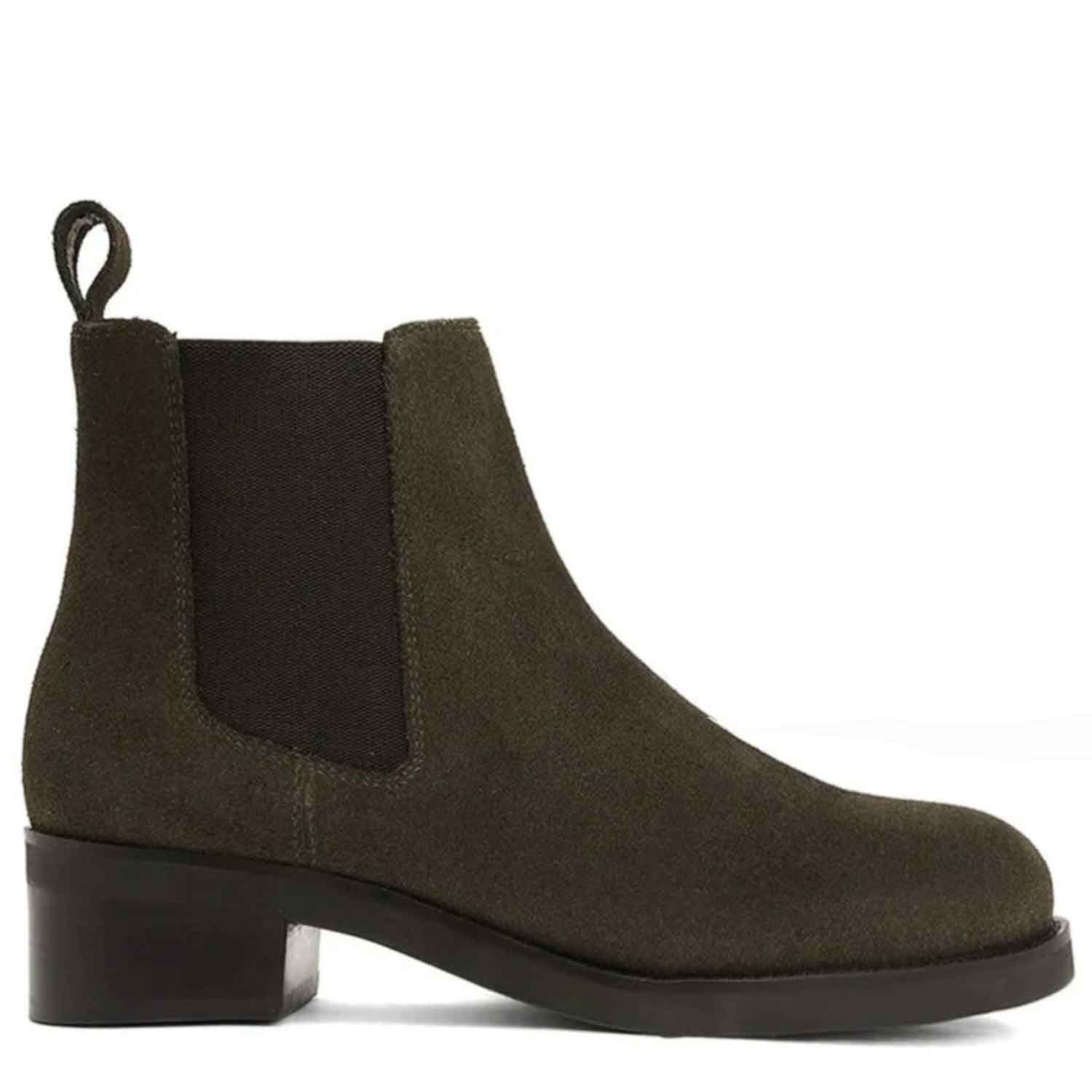 Olive suede hotsell chelsea boots