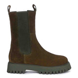 Paolina Bosco Green Suede Leather Boots