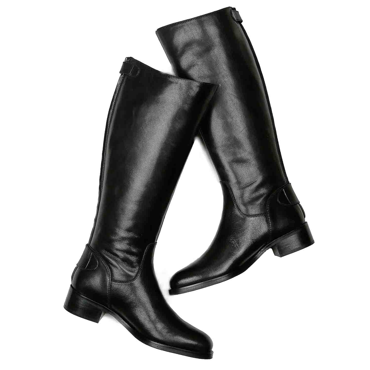 Saint Stella Black Leather Knee High Boots SaintG India