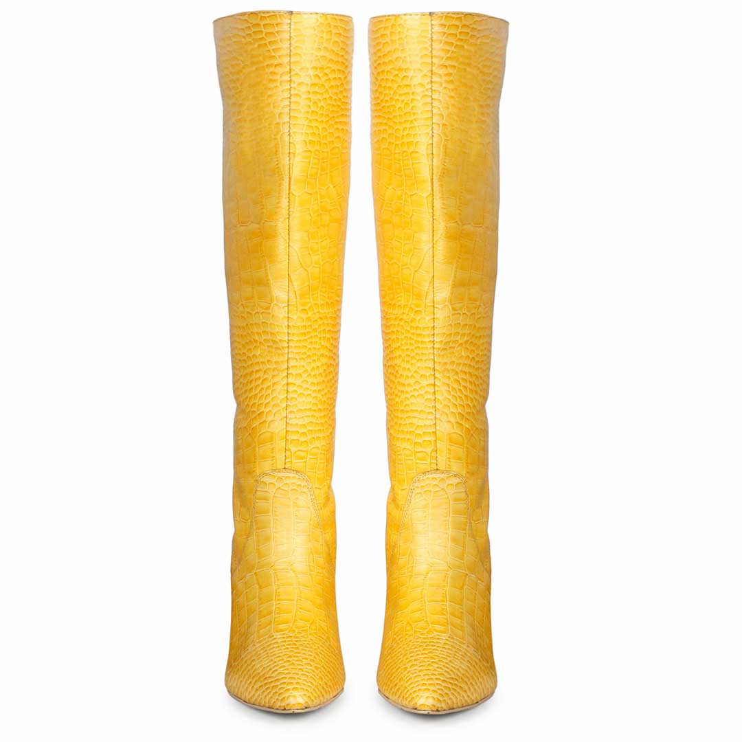 Yellow on sale crocodile boots